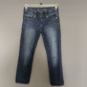 Women's American Eagle Artist Stretch Crop Jeans Size 0 Regular RN 54485